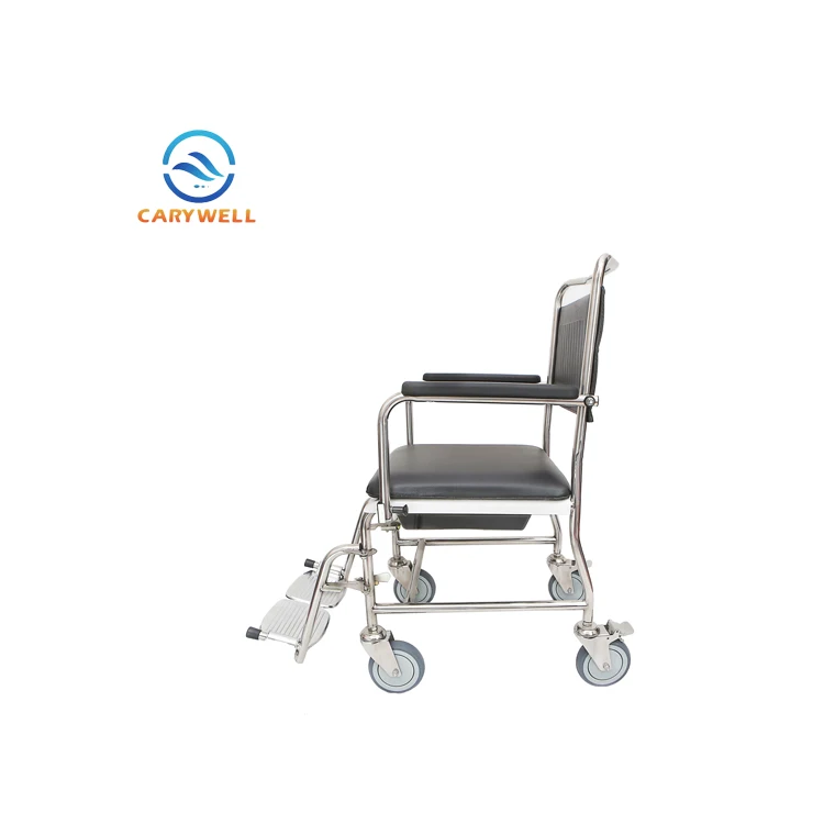 Роскошный стул для душа из нержавеющей стали с колесами