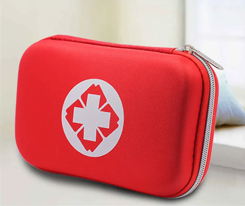 
BEST First Aid Kit Emergency case Red Hard Case with White Cross Perfect for Camping, Sports, Survival, Home, Car, Hunting, Co 