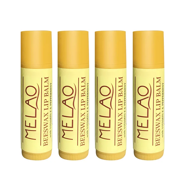 Organic Lip Balm Moisturizing Nourishing 4pcs Bee Wax Lip Balm