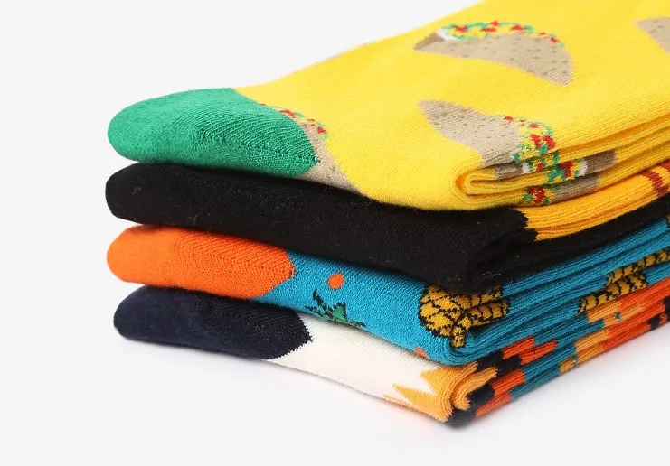  YUELI мужские хлопковые носки веселые забавные индивидуальные