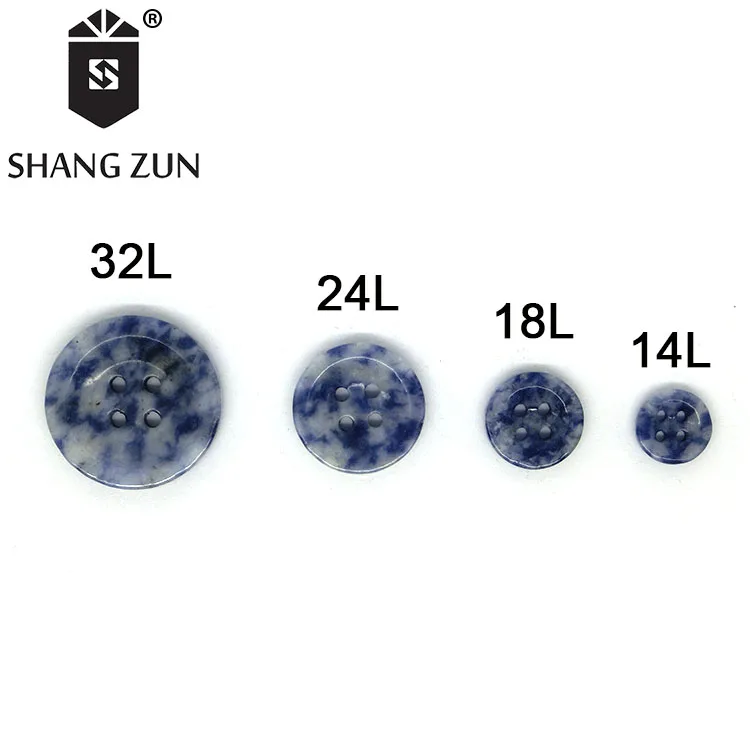 Production of natural jade agate buttons 4 size natural stone blue button garment accessories shirt jacket clothing buttons
