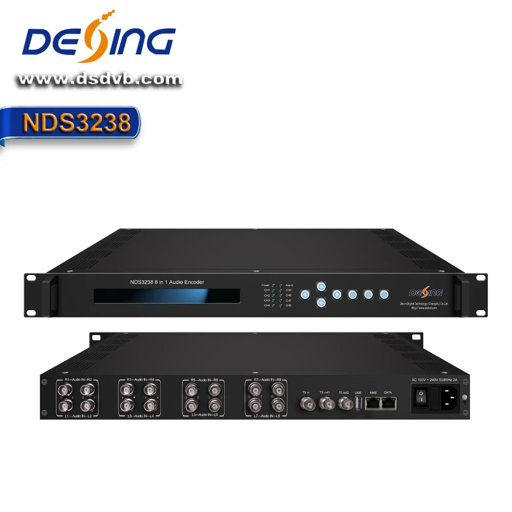 NDS3238 8 в 1mpeg1 слой 2 аудио кодировщик с входами стереосистемы ip-выходом выходом
