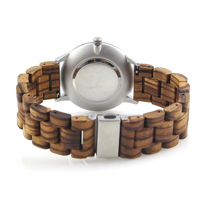 Alloy quality custom made stainless steel back male luxury brand fashion latest wood wrist watches for men and woman