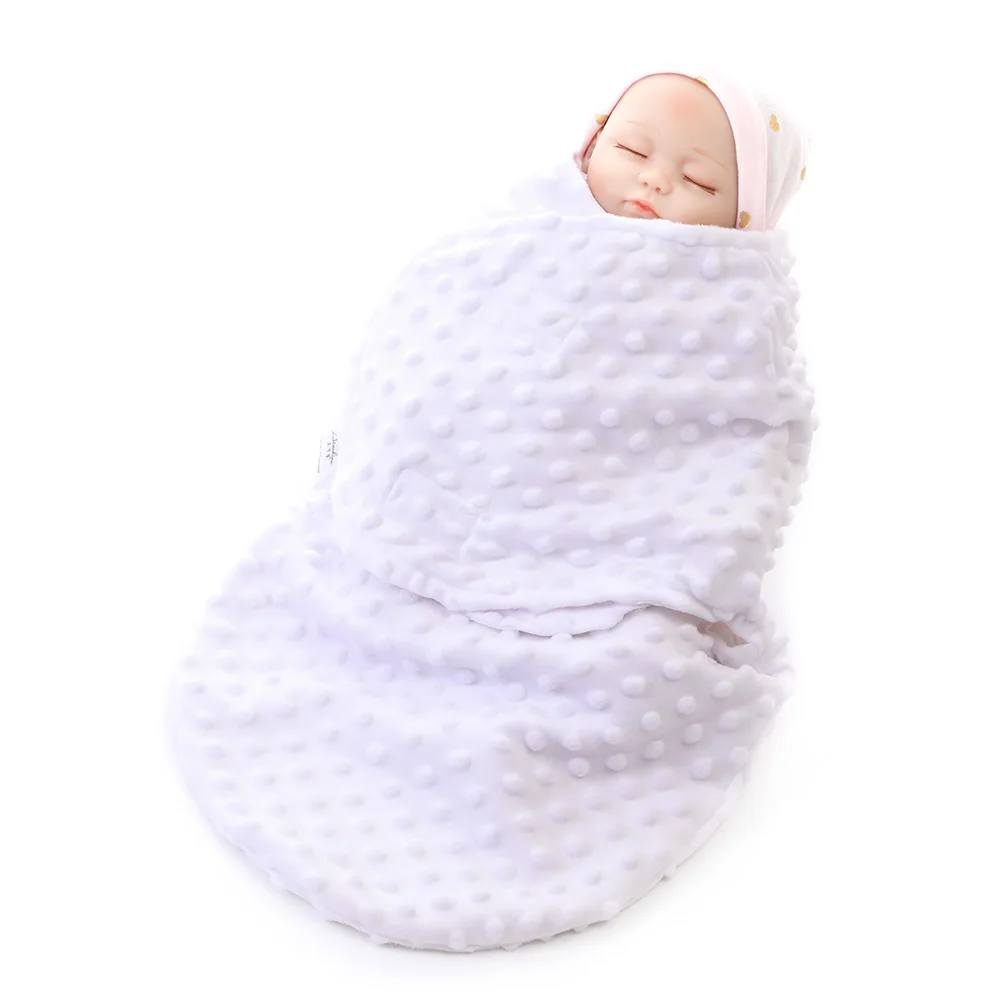 Wholesale Soft Organic Cotton Muslin Baby Swaddle Blanket Quality Winter Floral Plain Knitted Embossed
