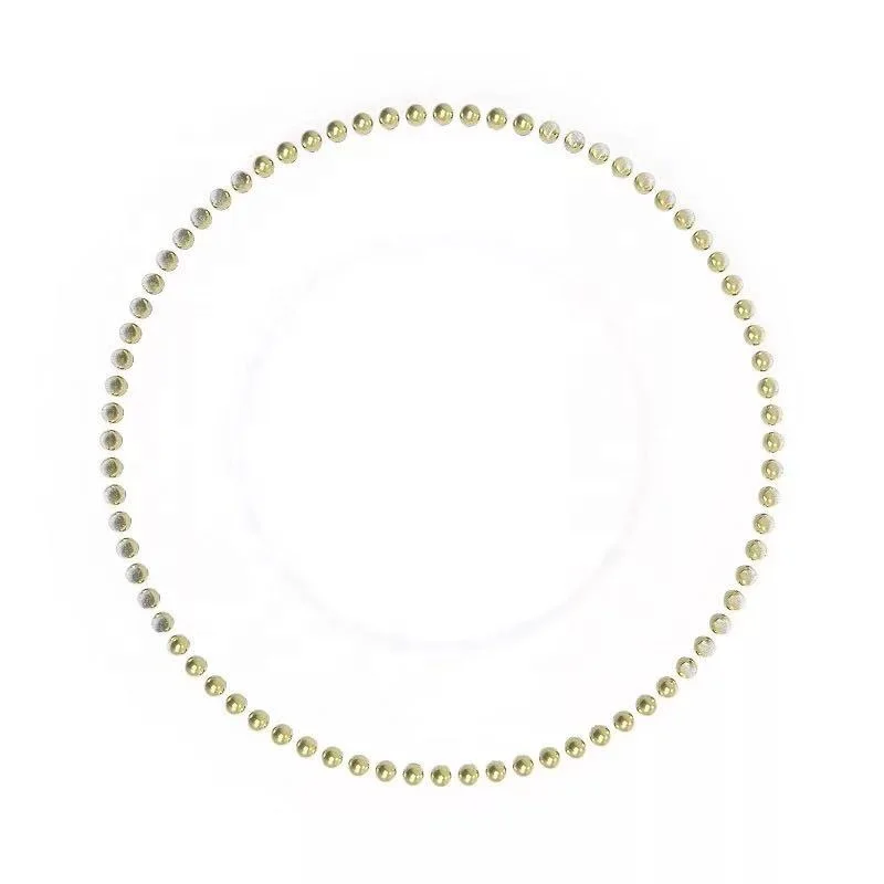 Wedding Party Decoration Event & Party Supplies for Wedding and Event Decor Underplate Beaded Plastic in STOCK Golden Round