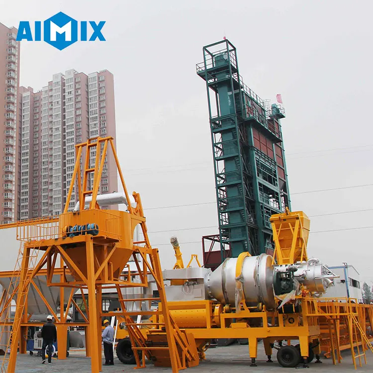 Aimix ALYQ60 mobile type hot selling continuous asphalt mixing plant ciber asphalt plant