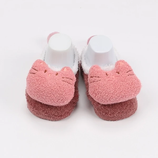 Winter thick terry baby socks with rattle feather yarn newborn baby 3D socks non slip