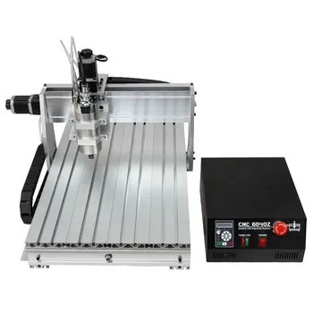 Desktop mini  2200W spindle  3 Axis4 axis cnc 6040 router Milling Machine with water sink