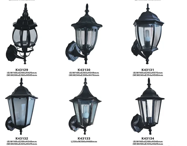 Royal Palace Style Wall Lamp Outdoor Garden balcony stairs Villa Lighting Yard Aisle Light Home Decor with E27 base