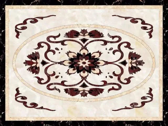 
Mosaic marble flooring border design medallion floor tiles 