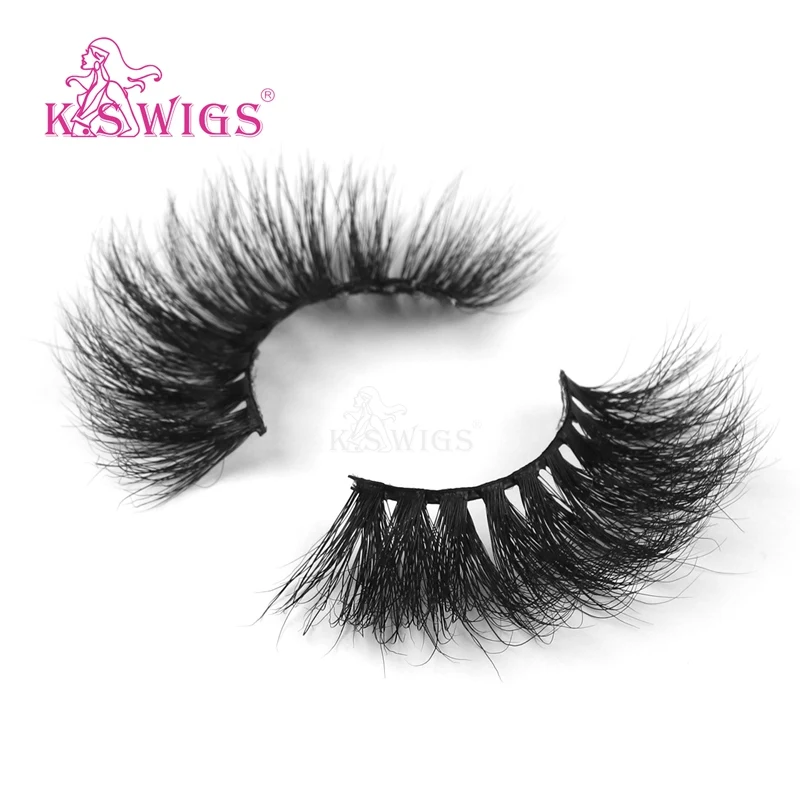 
K.S WIGS 5 Styles Top Quality Mink False Eyelashes Private Label Eyelashes Mink False 3D Mink False Eyelashes 