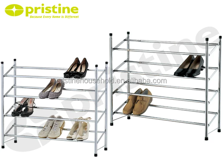 Shopee OEM SALE wholesale Taiwan household storage manufacturer Housewares 4-tier Shoe Rack Metal shoe shelf