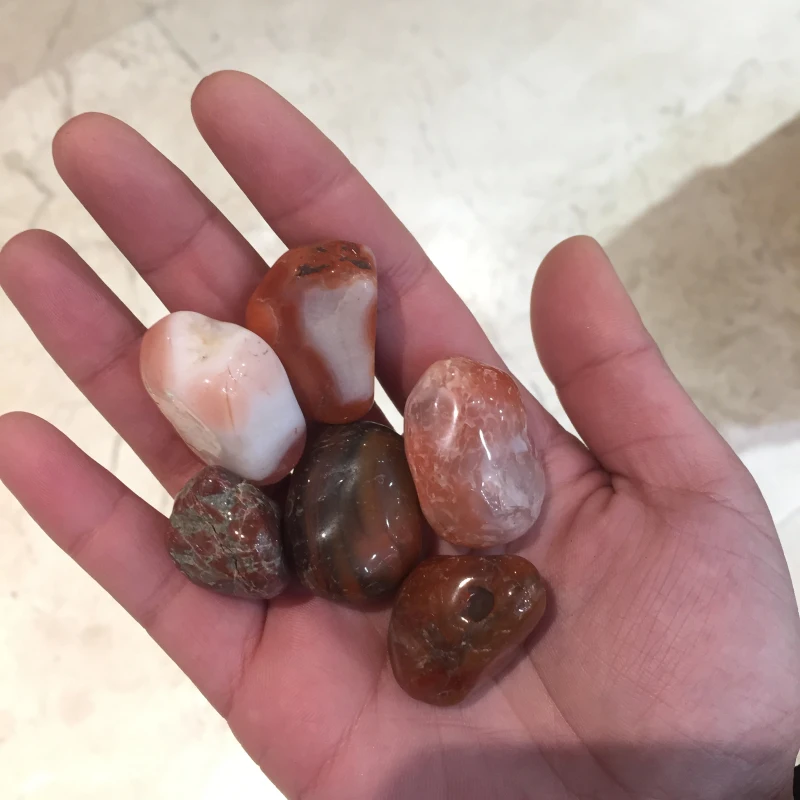 
Bulk Wholesale Natural Carnelian Tumbled Stones Agate Crystal Gravel 