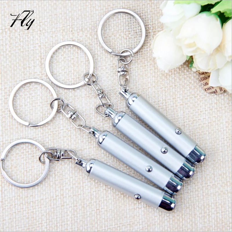 Flashlight With UV Multi-Function Fake Flashlight Metal Miniature Ultraviolet Flashlight Key Chain Keychain