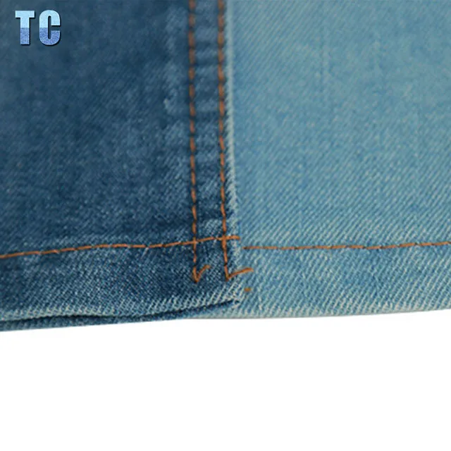 11 oz cotton poly twill lihgt blue cheap denim fabric specification in turkey