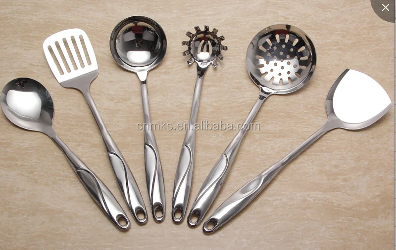 
6 Piece Kitchen Utensil Stainless steel Kitchen Spatula Spoon Tools 
