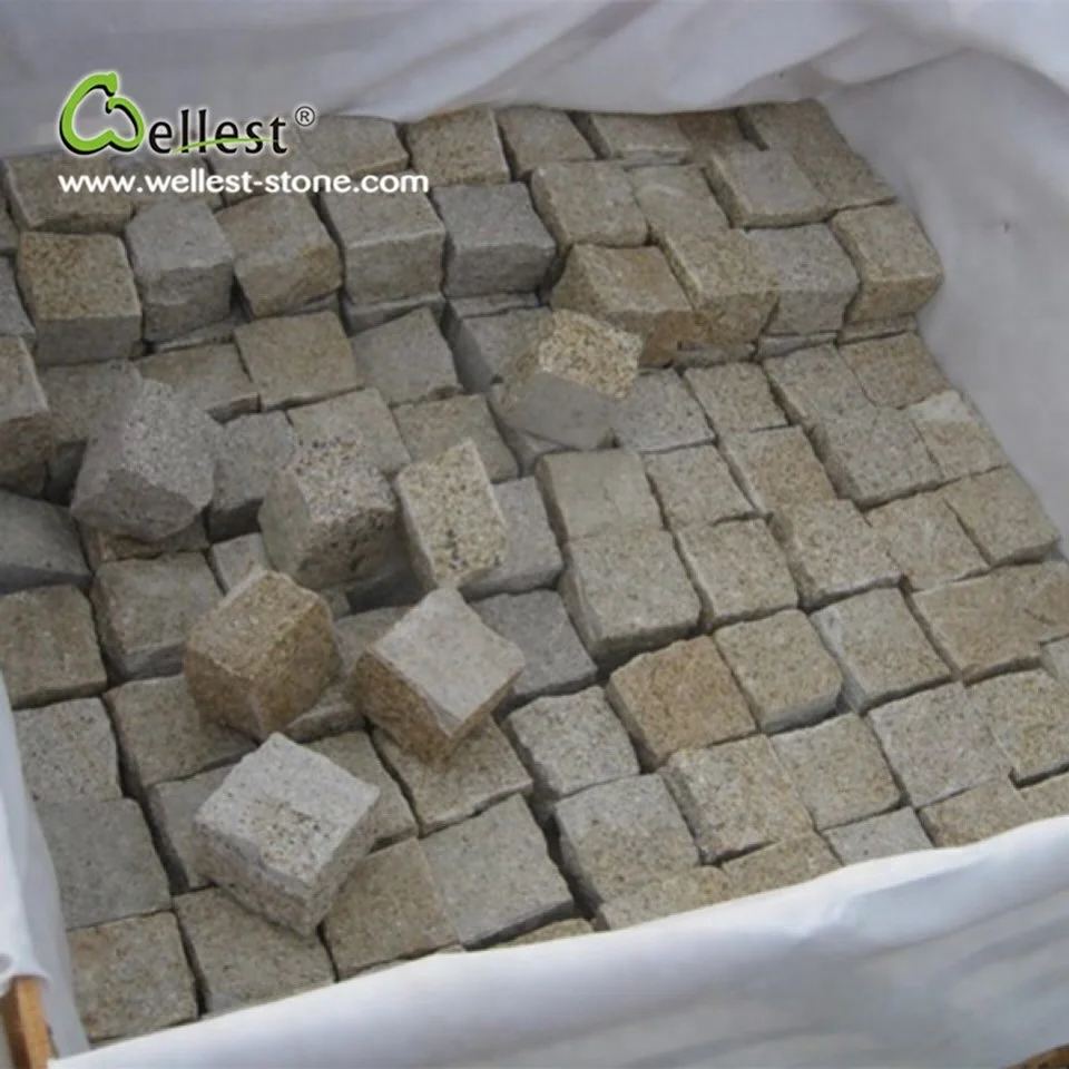 Wholesale yellow granite pavers driveway paving stones