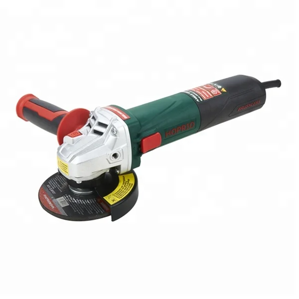 HOPRIO high quality 5' 1250W 125mm single speed power tools AC brushless motor angle grinder