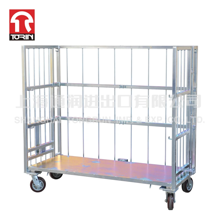 Трехсторонний забор Torin SWK1040, складная тележка-контейнер из стали для обработки материалов
