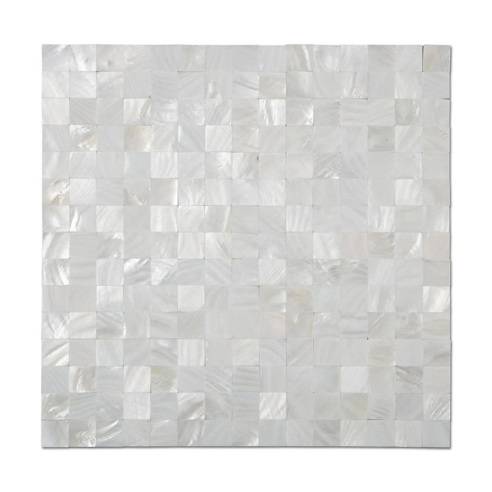 Белый квадрат перламутровый мозаичный (60304295773)
