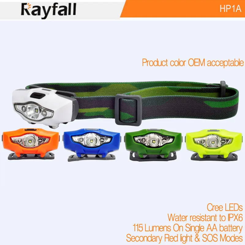 High Power Waterproof Outdoors Camping Hiking Night Running aaa Mini Headlamp