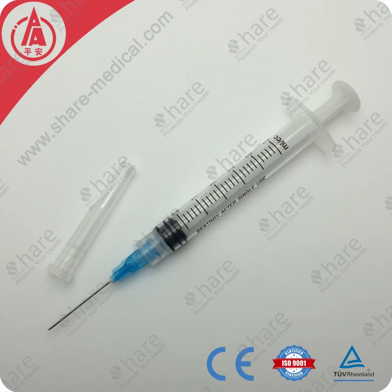 Hot selling 3ml luer lock syringe with needle