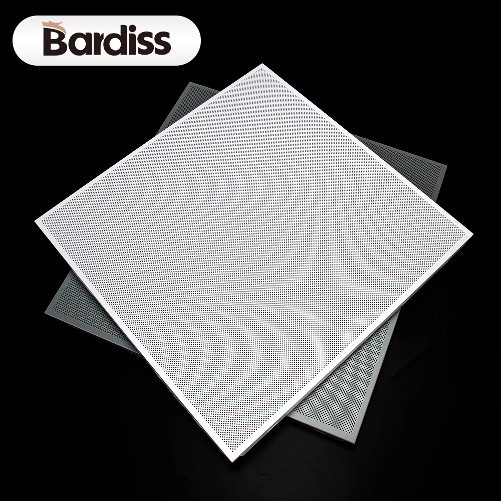 Office building metal aluminium ceiling panel perforated 60x60 false aluminum flat ceiling tiles