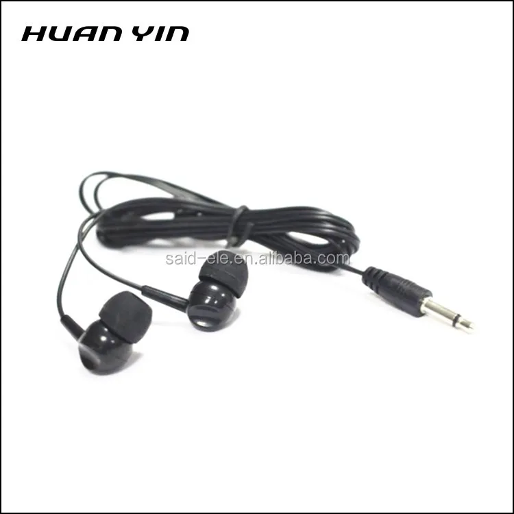 Factory disposable airline headphone tour bus cheap earbuds give away earphone
