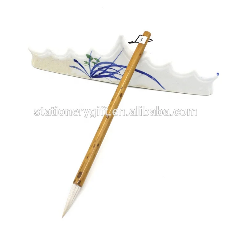 Chinese bamboo handle antique chinese calligraphy brush