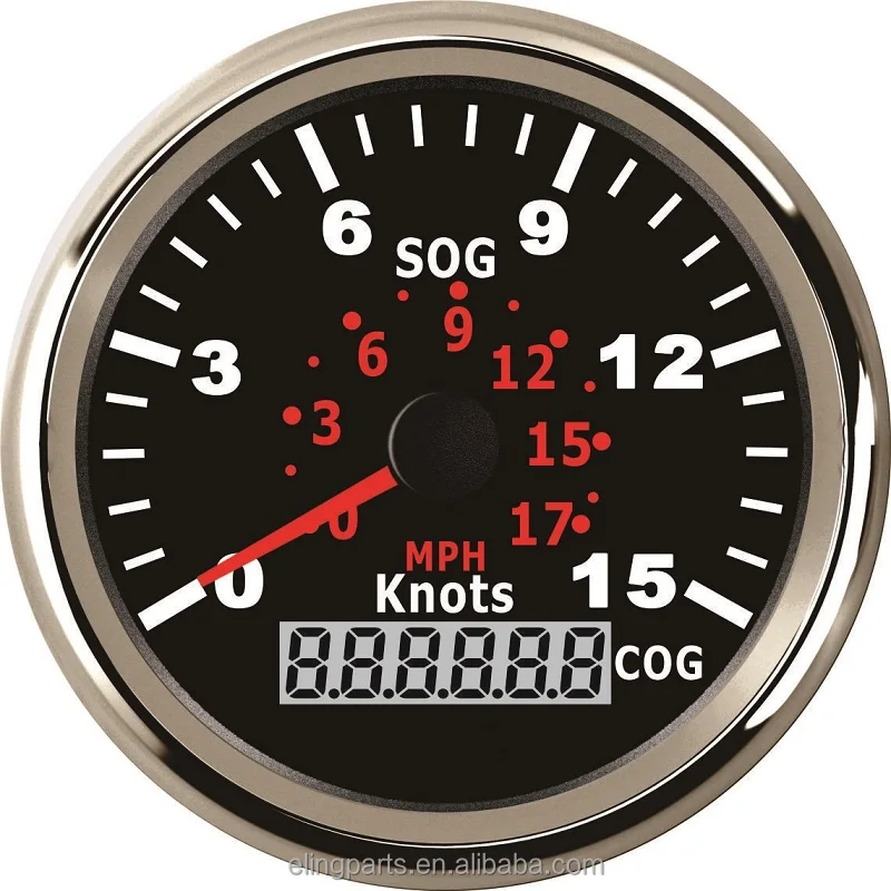 85 мм морской катер GPS Спидометр Пробег 0-15Knots 0-17MPH 12 В/24 В