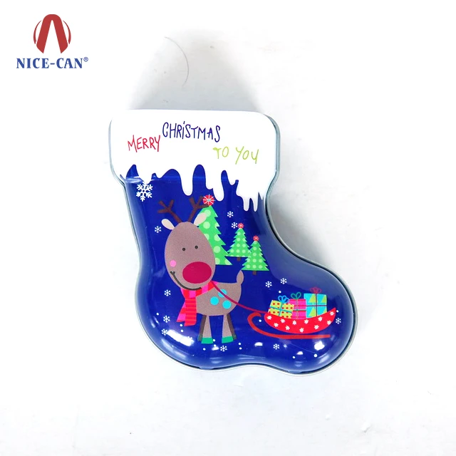 Жестяная коробка Nice-can для украшения рождественской елки в форме ботинка