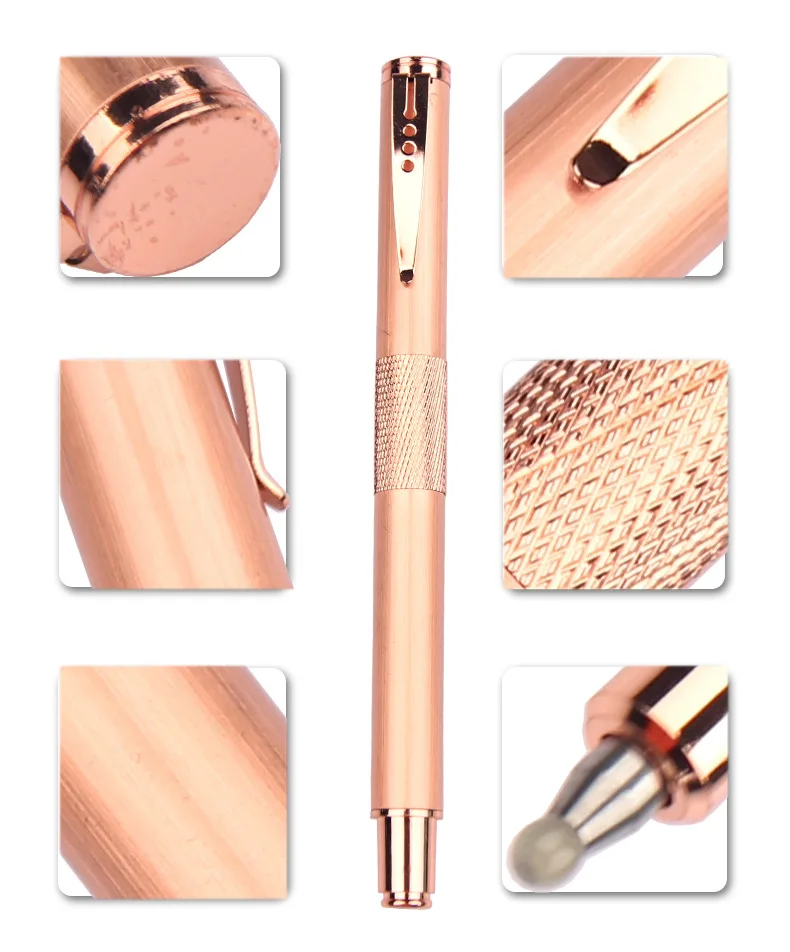 Metal Copper Roller Pen Unique Design Luxury Customized Black Ballpoint Pen Heavy Metal Black Pen with Custom Logo Black or Blue