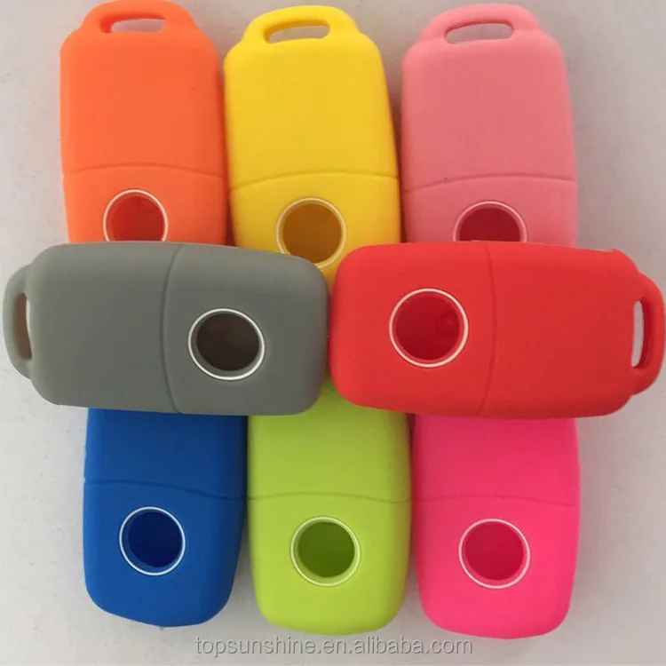 Guangzhou Auto Parts Silicone Remote Keyless Entry Accessories 3 Buttons Car Key Fobs Case Covers for VW Polo