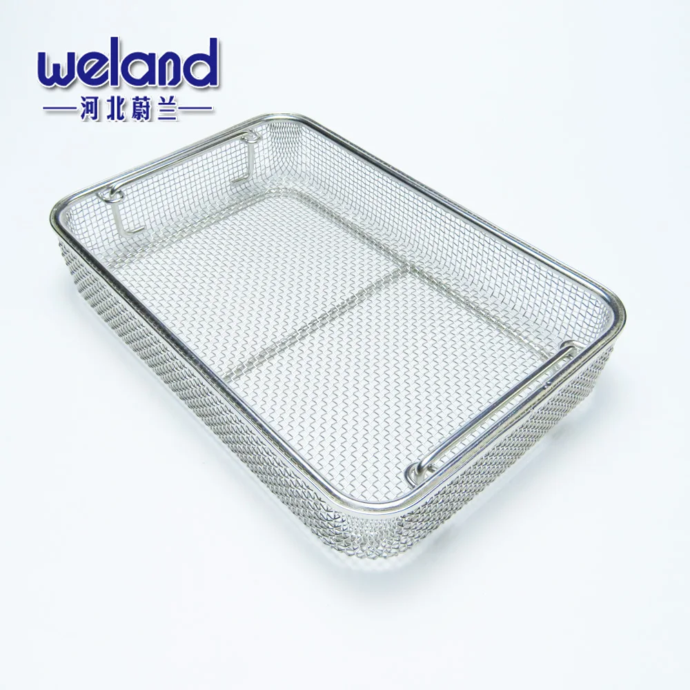 Stainless Steel 304 Wire Mesh Tray Welded Mesh Basket for Cleaning Machine or disinfection basket