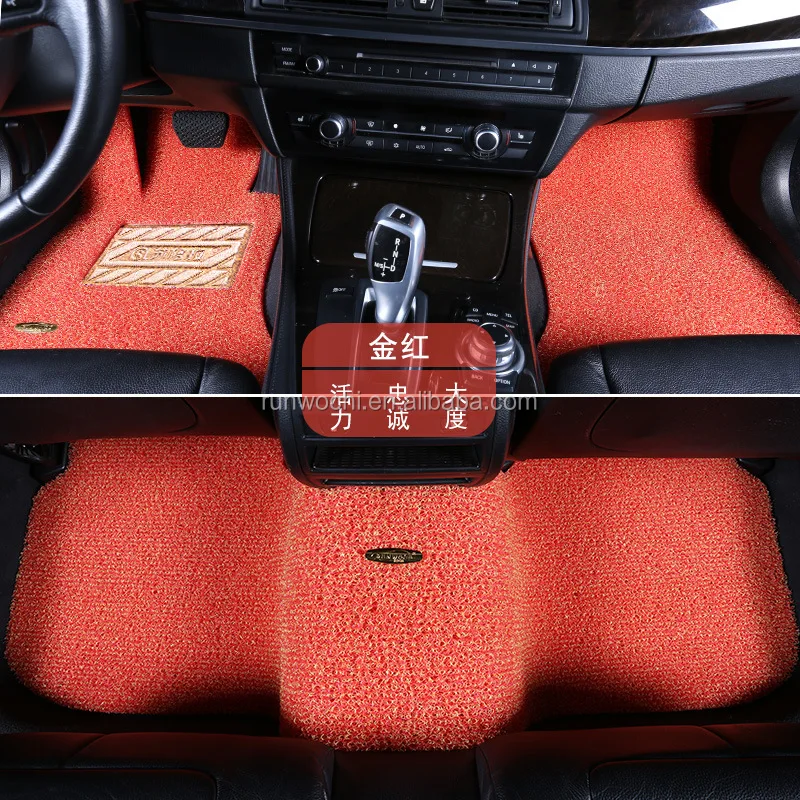 
PVC coil mat car mat OEM available classic style black spike backing 