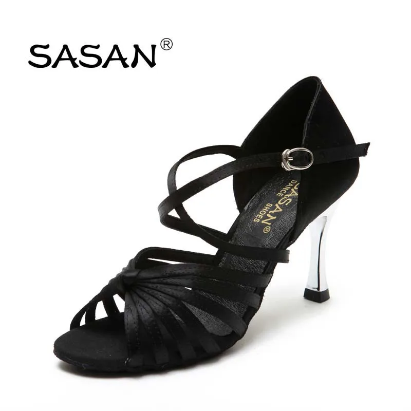 SASAN Metallic Heel Lady Latin Dance Shoe Salsa Shoe Wedding Shoes S121