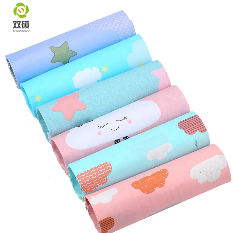 Summer Cartoon Printed Pattern Cotton Quilting Fabric DIY Cloths Tissus Of Handmade Sewing Crafts