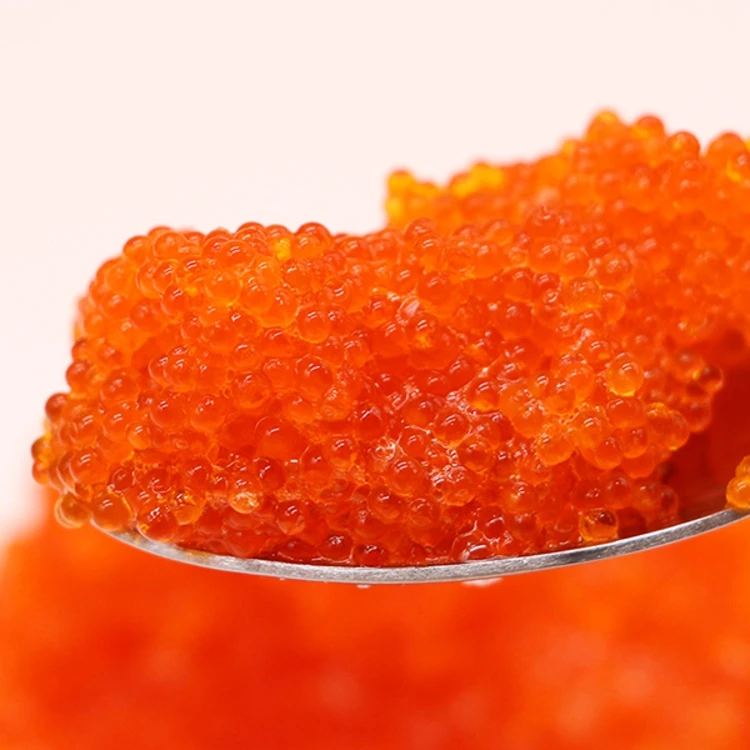 Seasoned / Pickled / Salted Tobiko Flying Fish Roe Halal Tobiko Roe Tobiko Eggs For Sushi
