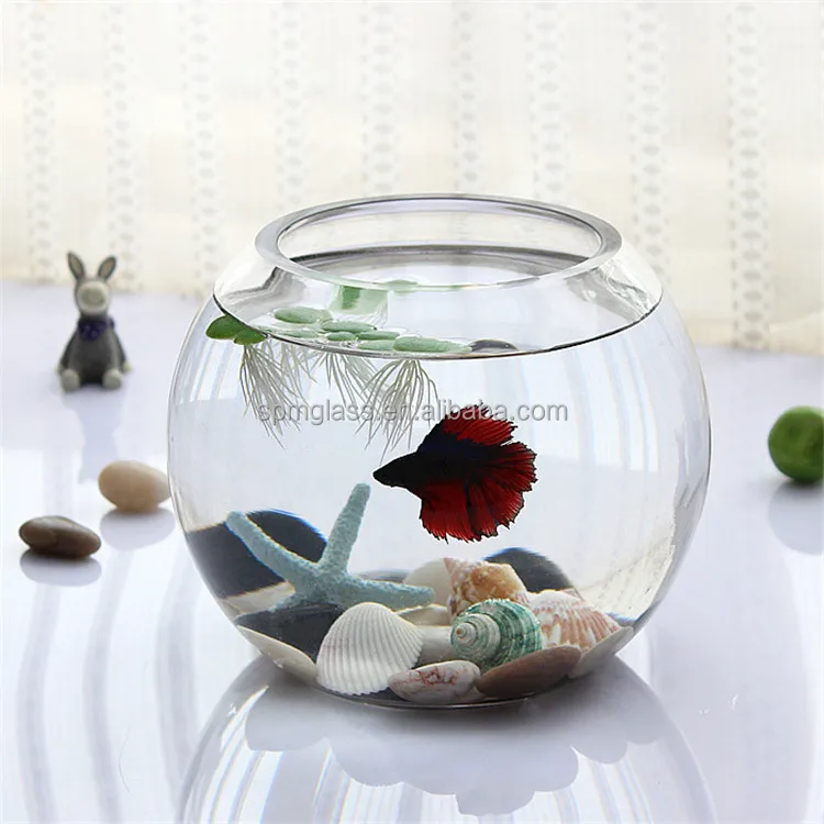 round wholesale glass fish bowls for centerpieces as decoration