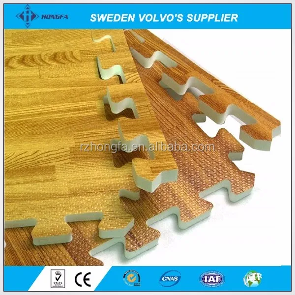 Interlocking Foam Wood Grain EVA Mats