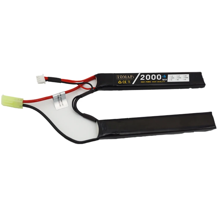 
TOMAP Hunger Promotion 7.4V Rc Lipo Battery Pack For Air Soft BBs Gun Rc Gun Battery 2S 2000Mah 25C 