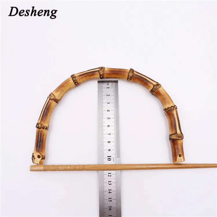 Promotional Fashion Bamboo Bag Handles For Women Purse Natural Handle for Clutch Bags DIY Replace Bamboo Handle For Anybag