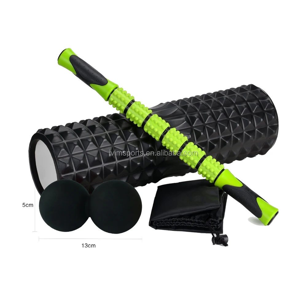 
foam roller set with massage stick and massage balls 