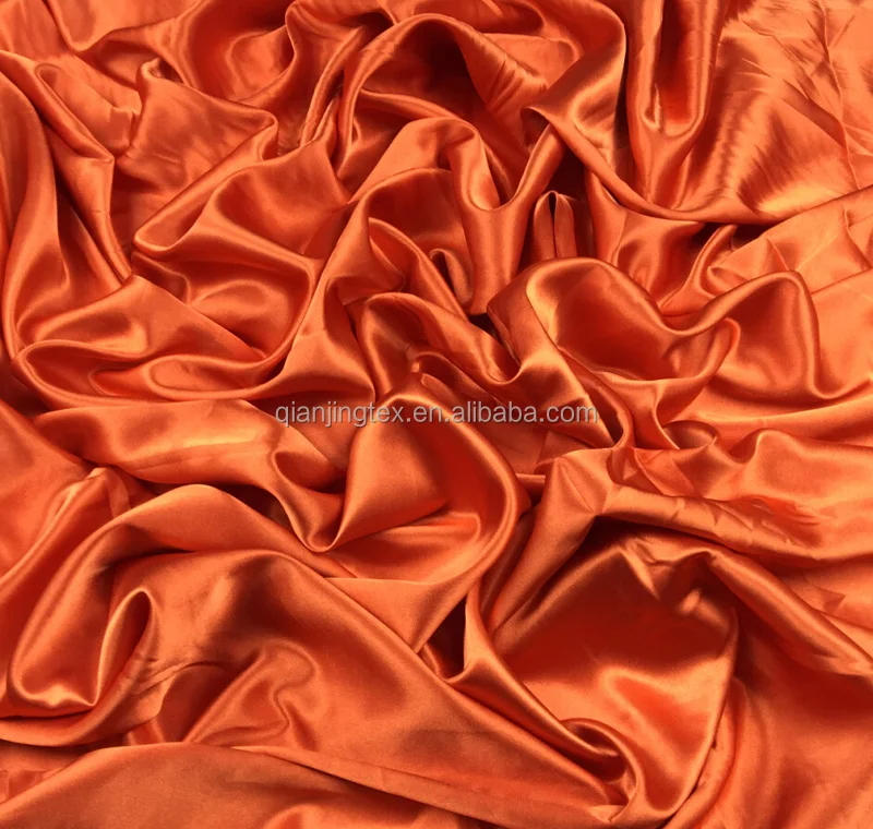 
Factory price 94% polyester 6% spandex shiny stretch satin fabric at price 