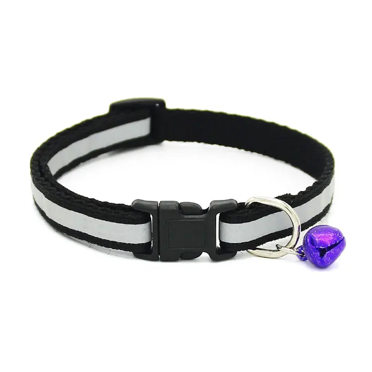Wholesale 1.0cm cheap 12 colors basic small dog cat collar reflective