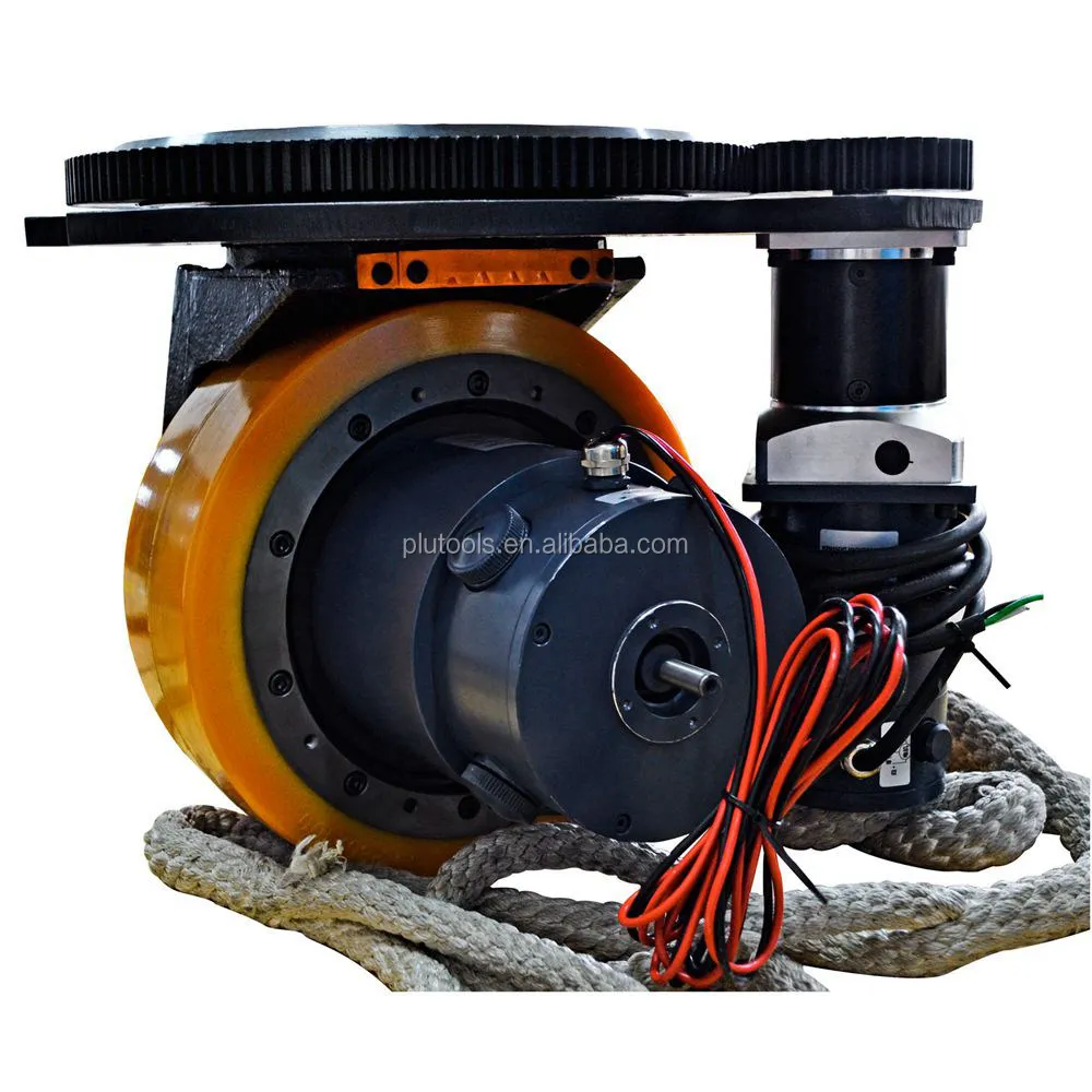 48V 1100W 2000Rpm Electric Pallet Truck Drive Wheel with Steering Assembly, Encoder for Traction