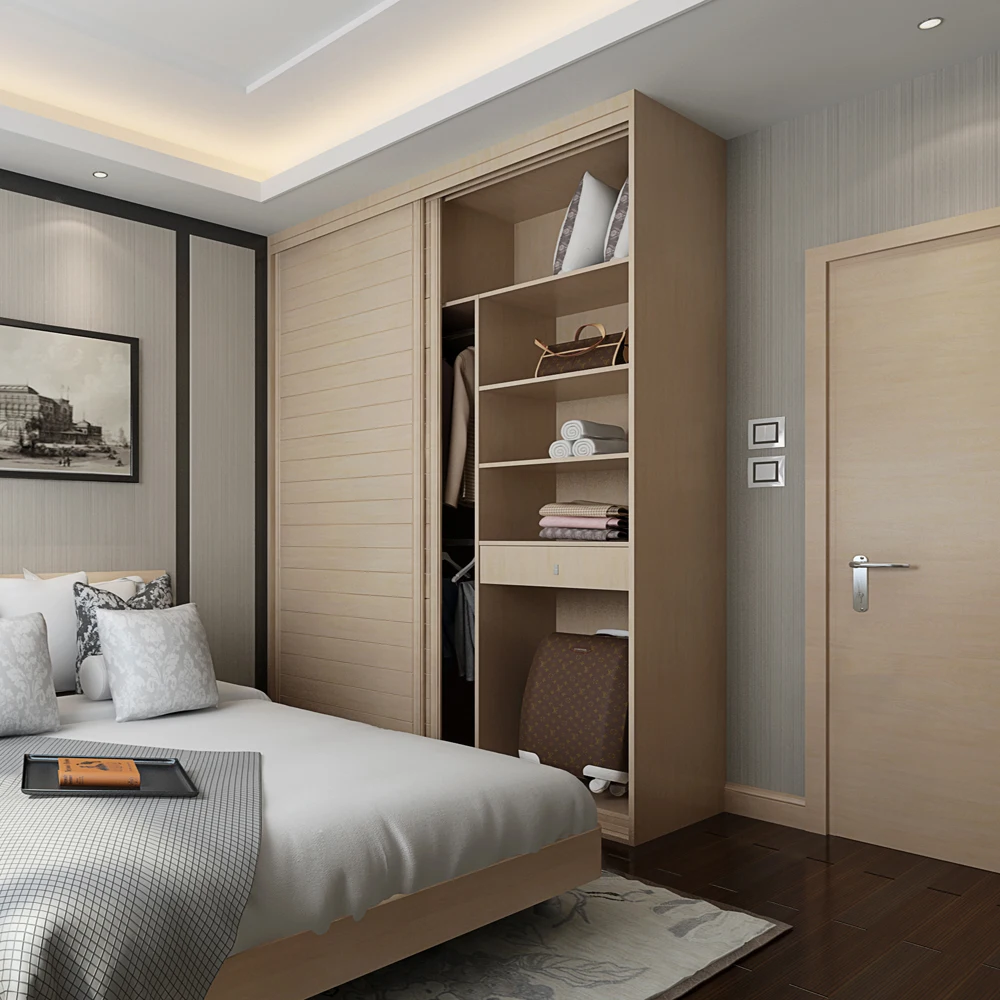 Office Furniture Man Dressing Room Glass Sliding Door Wardrobe With Shoe Rack