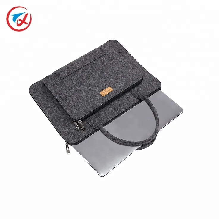 
19 inch cheap prices popular grey color felt laptop bag in china 