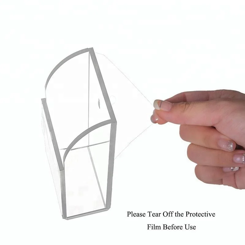 Wall Mount Acrylic TV Air Conditioner Remote Control Holder