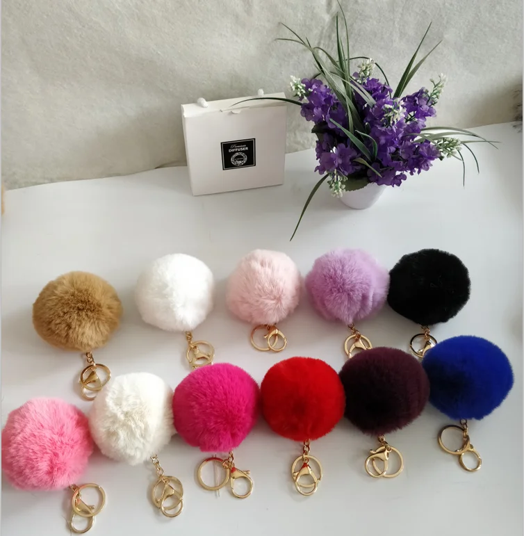China Supplier artificial fur 6 to 15 cm long or short hair plush faux fur pom pom fake fur ball